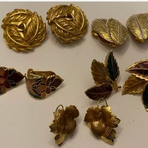 Vintage Gold Earrings mixed metals